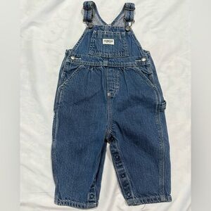 OshKosh B'gosh Classic Blue Overalls 12 Months 100% Cotton
